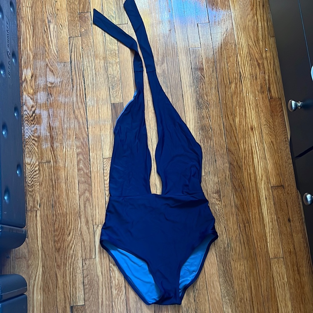 Arie one piece plunge neck reversible swimsuit